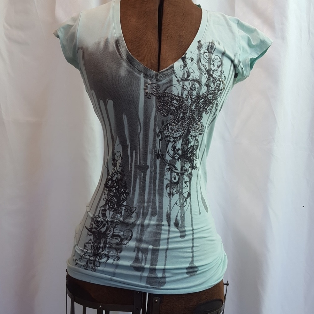 Love Love To Embellished Tatoo T-shirt